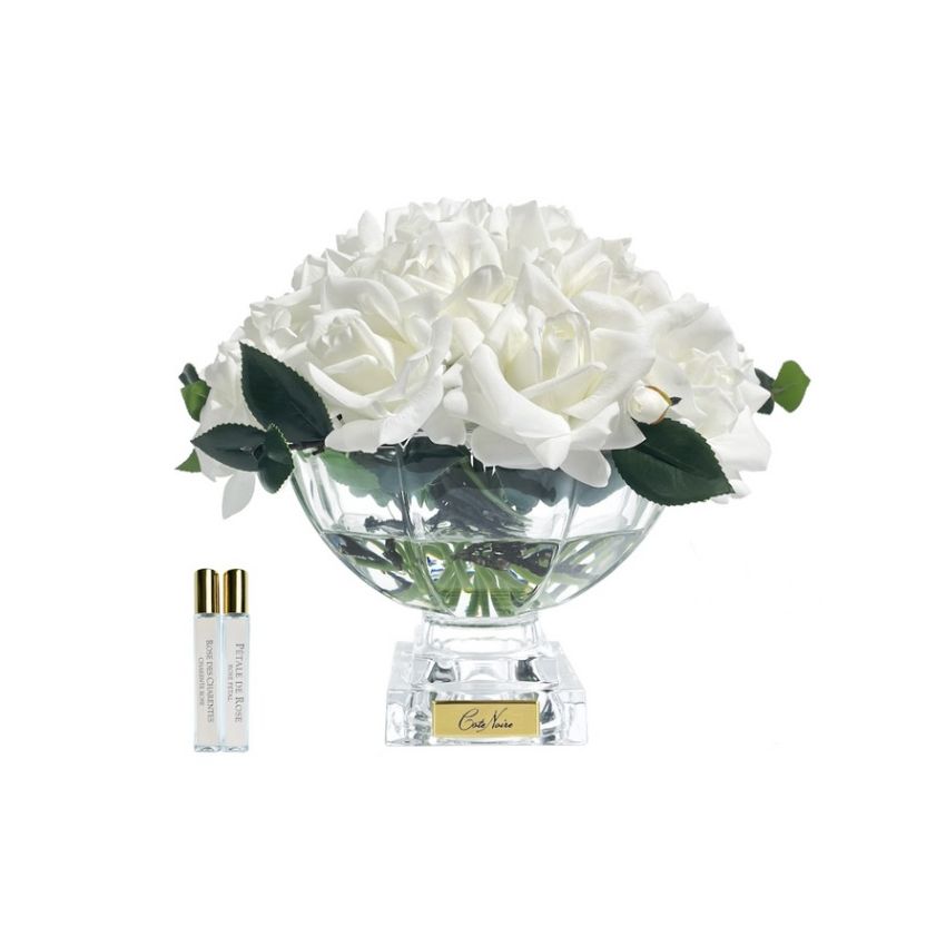 Centrepiece French Roses Ivory White
